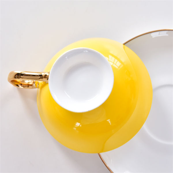 Bone China Color Glazed Cup and Saucer