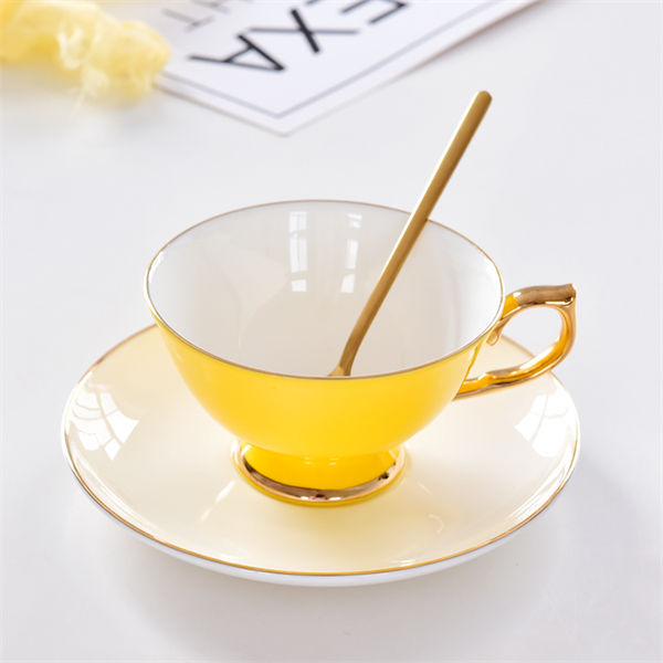 Bone China Color Glazed Cup and Saucer
