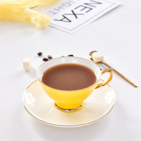 Bone China Color Glazed Cup and Saucer