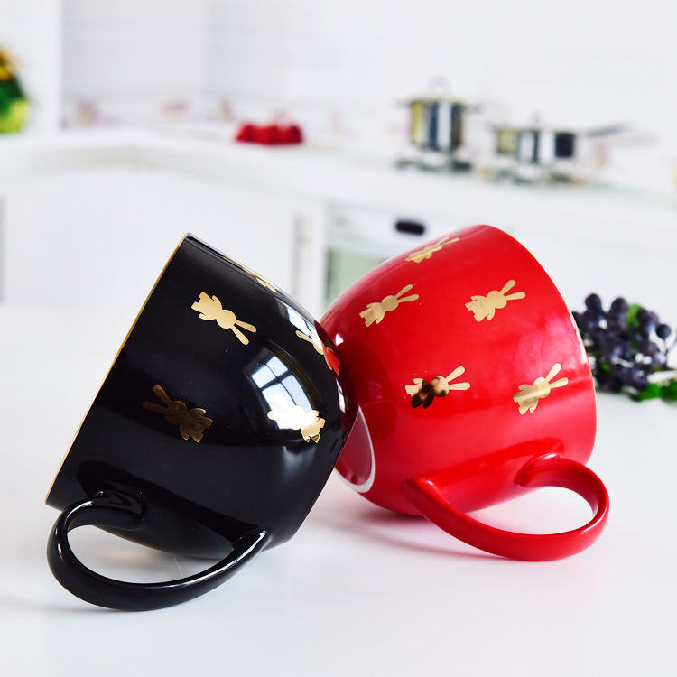 Color Glazed Bone China Breakfast Cup