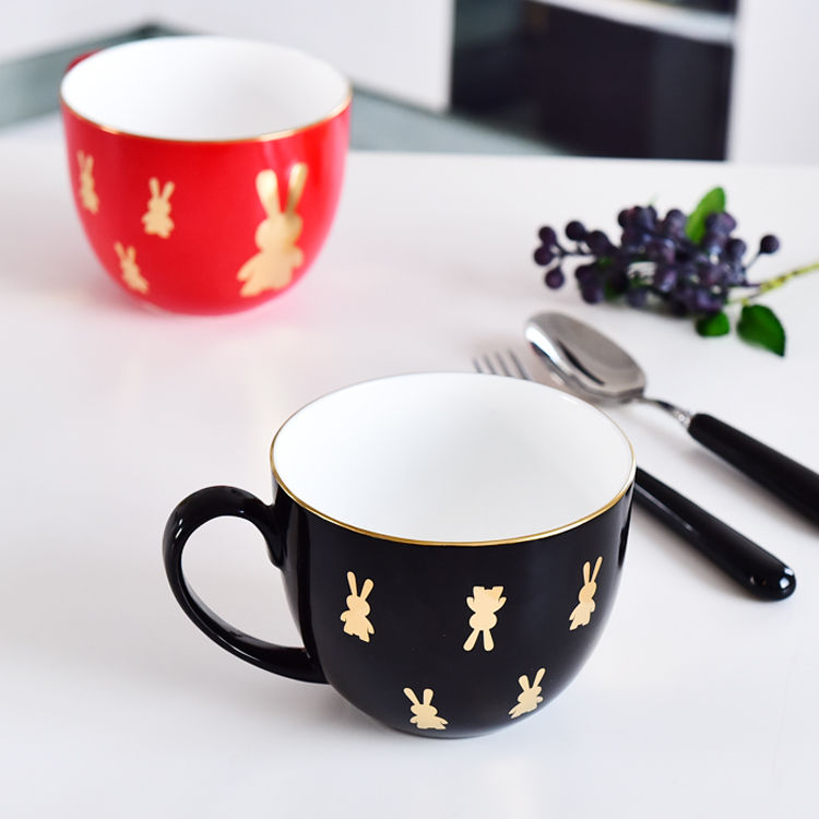 Color Glazed Bone China Breakfast Cup