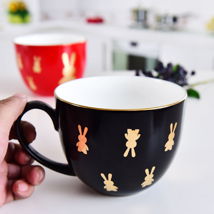 Color Glazed Bone China Breakfast Cup
