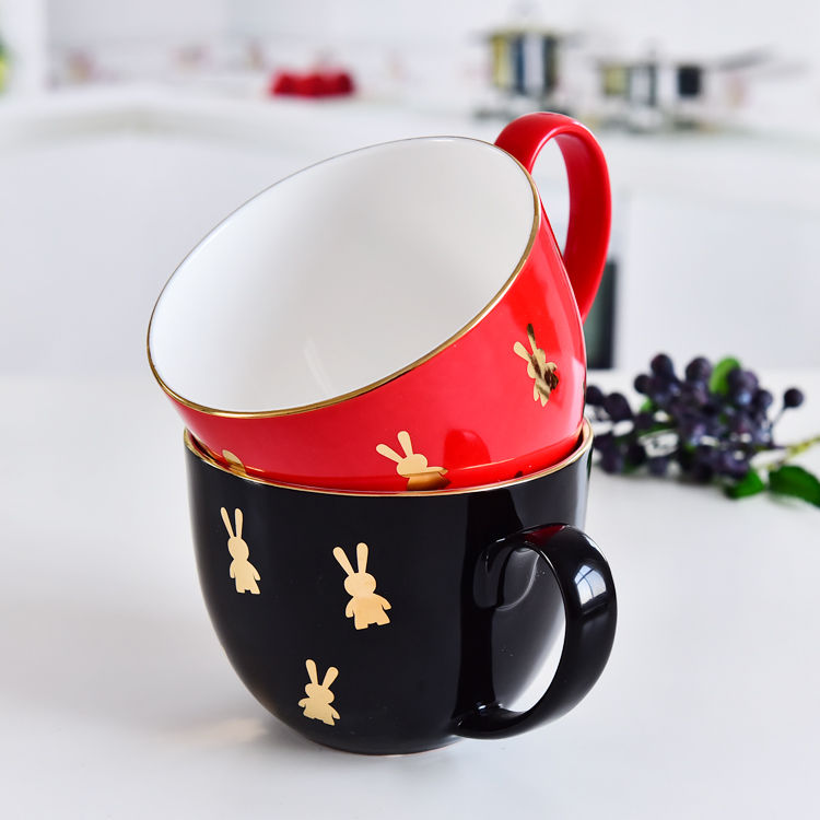 Color Glazed Bone China Breakfast Cup