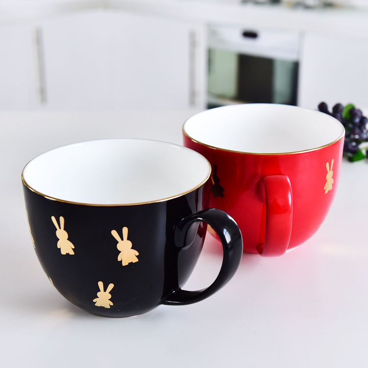 Color Glazed Bone China Breakfast Cup