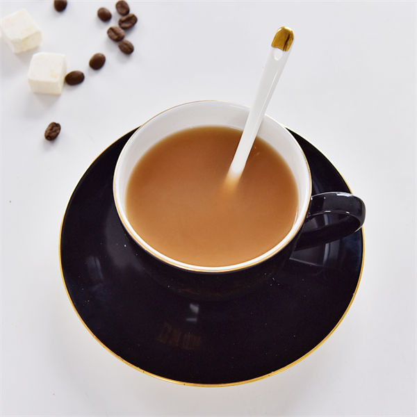 Color Glazed Bone China Coffee Cup and Saucer 1