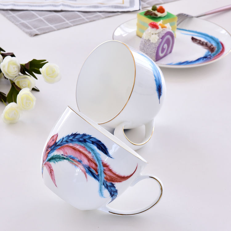Feather Bone China Breakfast Cup