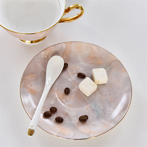 Gold Foil Bone China Cup and Saucer