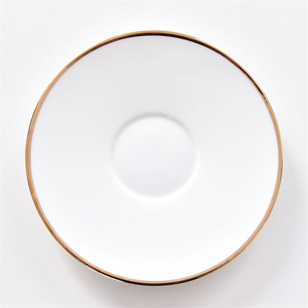 Golden Handle Garden Bone China Cup and Saucer