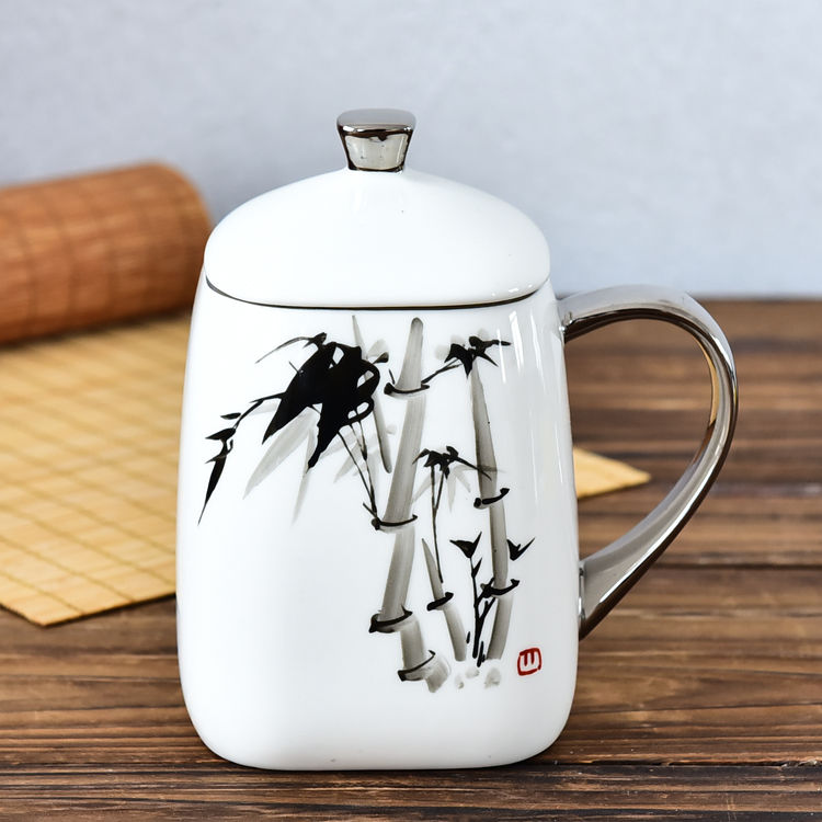 Ink Bamboo Bone China Cup