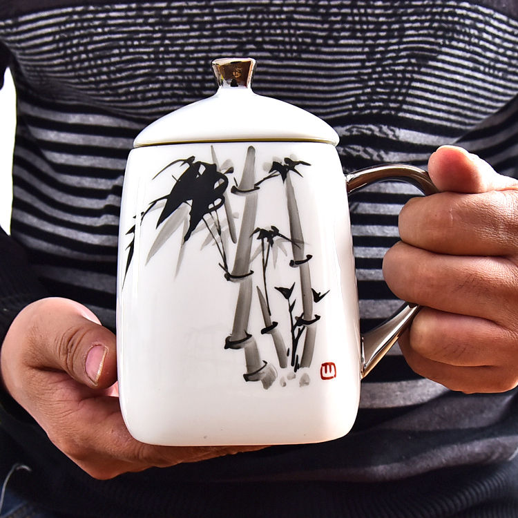 Ink Bamboo Bone China Cup
