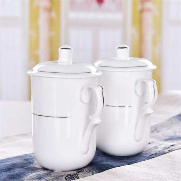 Korean Style Bone China Covered Cup