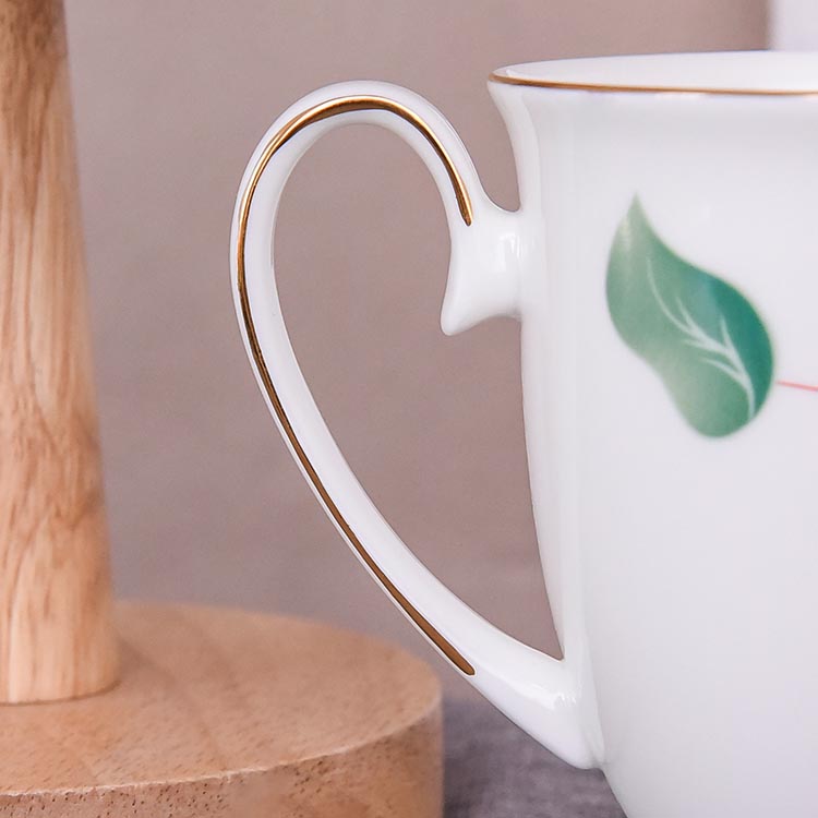 Pink Honeysuckle Bone China Cup