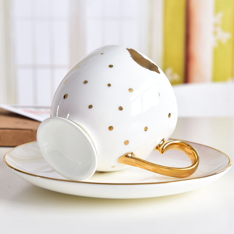 Red Lip Bone China Cup and Saucer