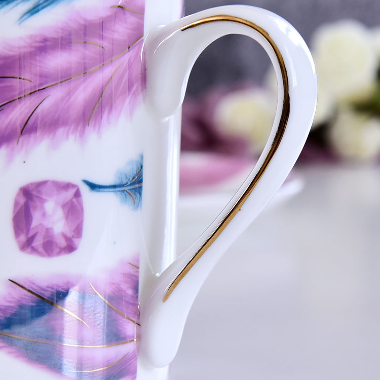 Vivid Colors Bone China Cup and Saucer