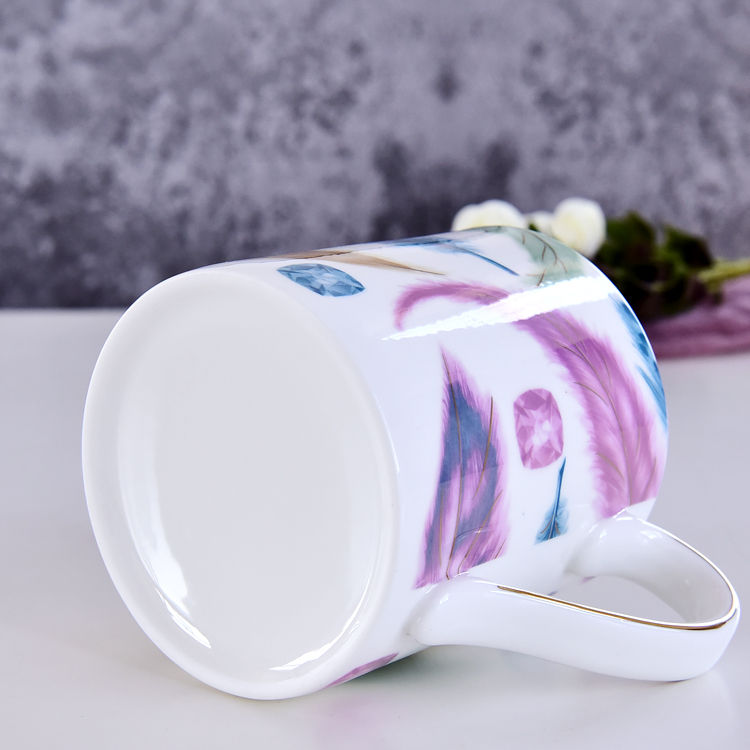 Vivid Colors Bone China Cup and Saucer