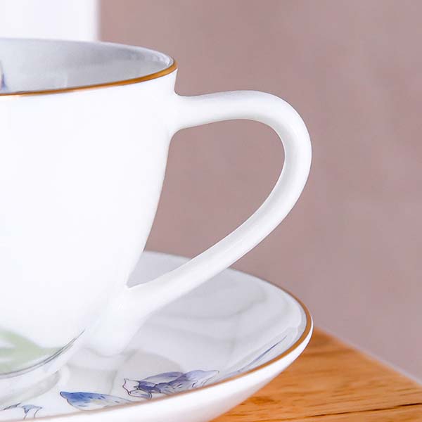 Yulan Magnolia Bone China Cup and Saucer