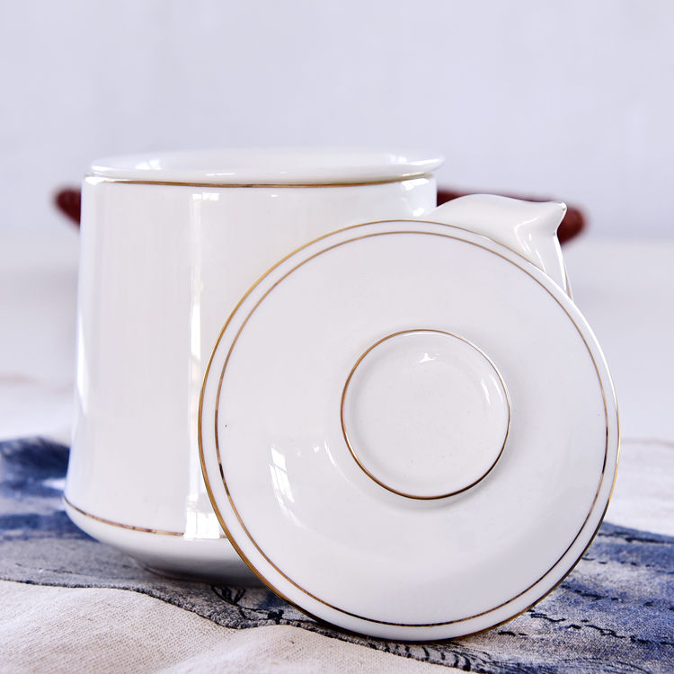 Baichuan Bone China Tea Strainer Covered Cup
