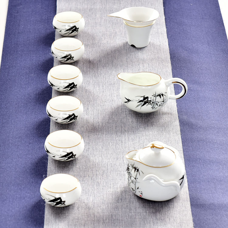 Bamboo Bone China Tea Set