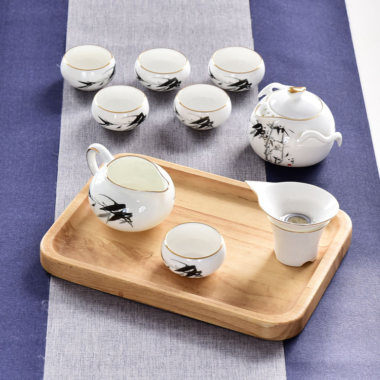 Bamboo Bone China Tea Set