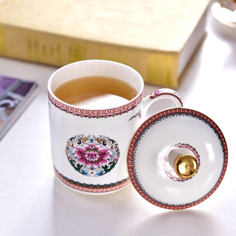 Customizable Enamel Color Bone China Tea Cup