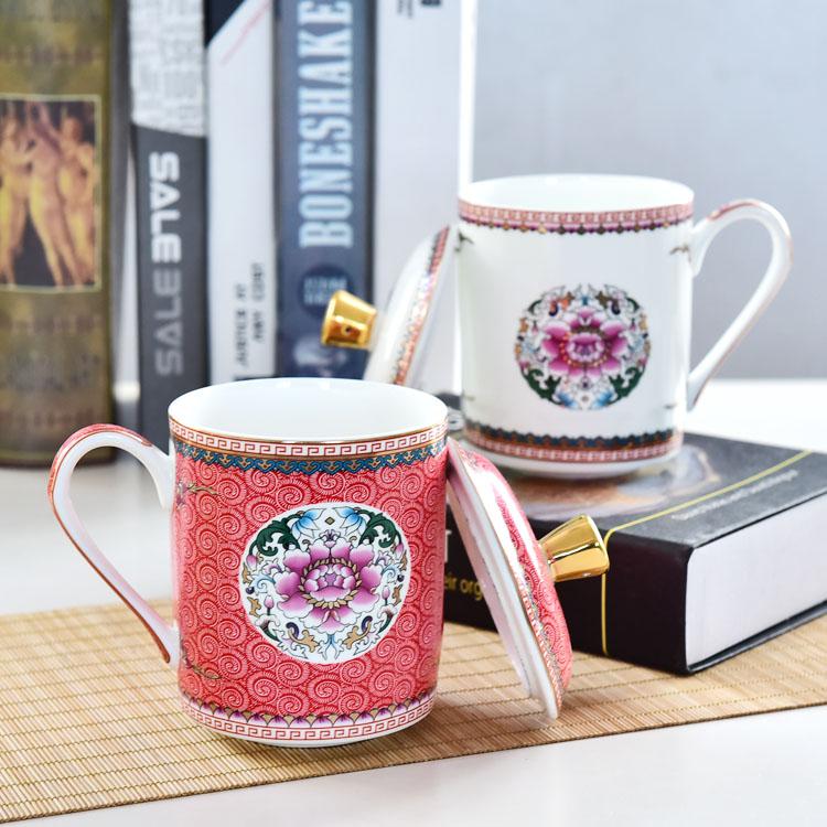 Enamel Color Bone China Tea Cup