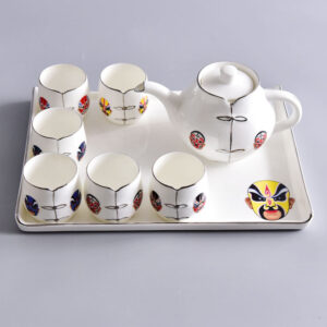 Face Painting Tang Suit Bone China Tea Set