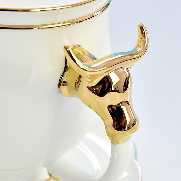 Golden Ox Bone China Tea Strainer Covered Cup