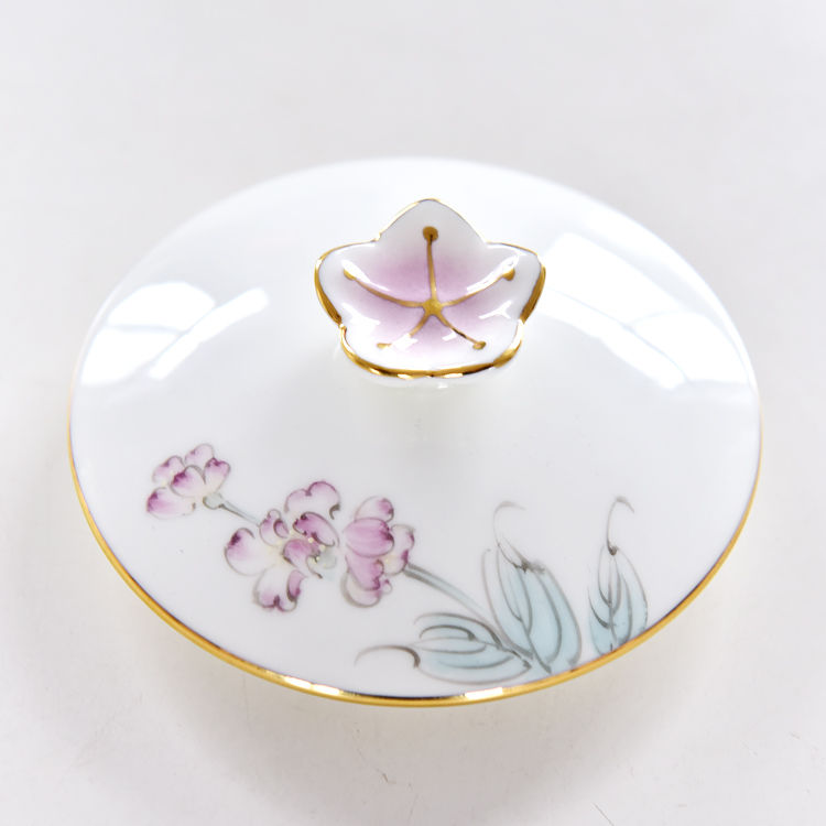 Hand-drawing Bone China Tea Strainer Covered Cup 2