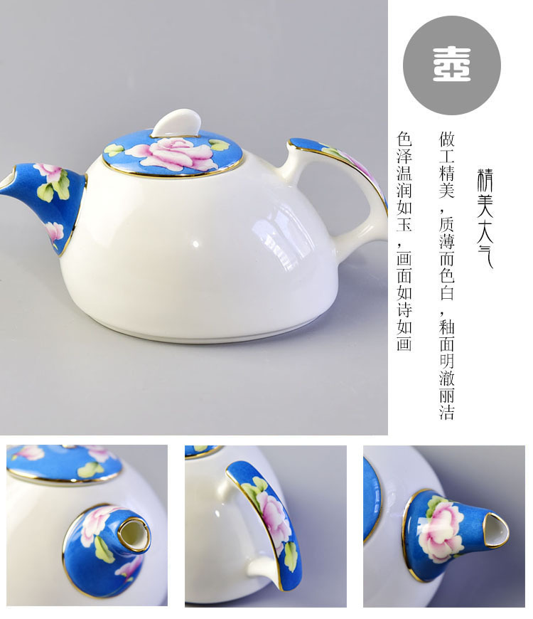 Hand-drawing Bone China Teaware Present Suit