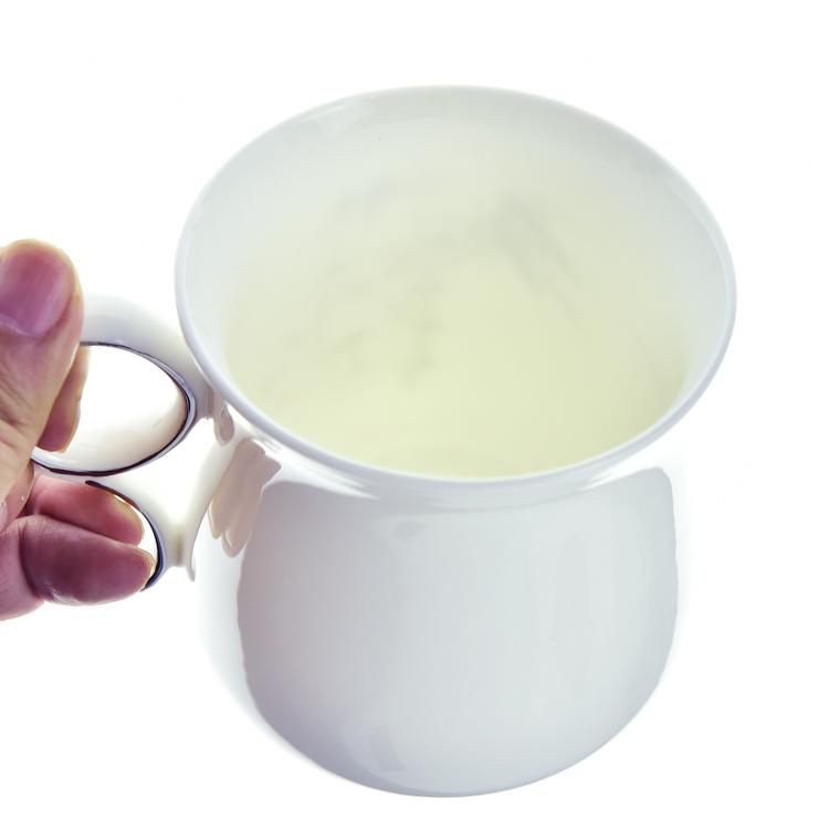 Ink Bamboo Bone China Tea Strainer Covered Cup