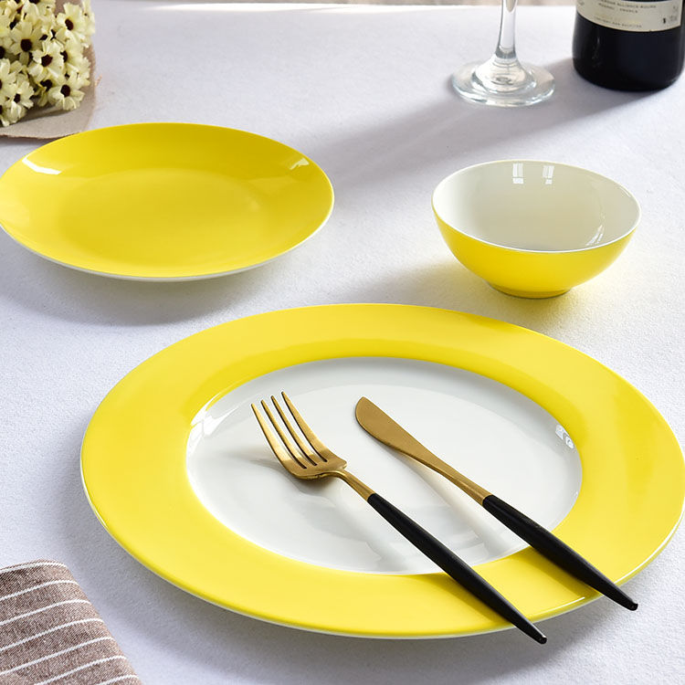 Single-person Color Glazed Bone China Table Setting 1