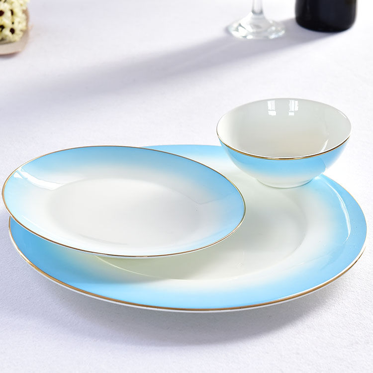 Single-person Color Glazed Bone China Table Setting 2