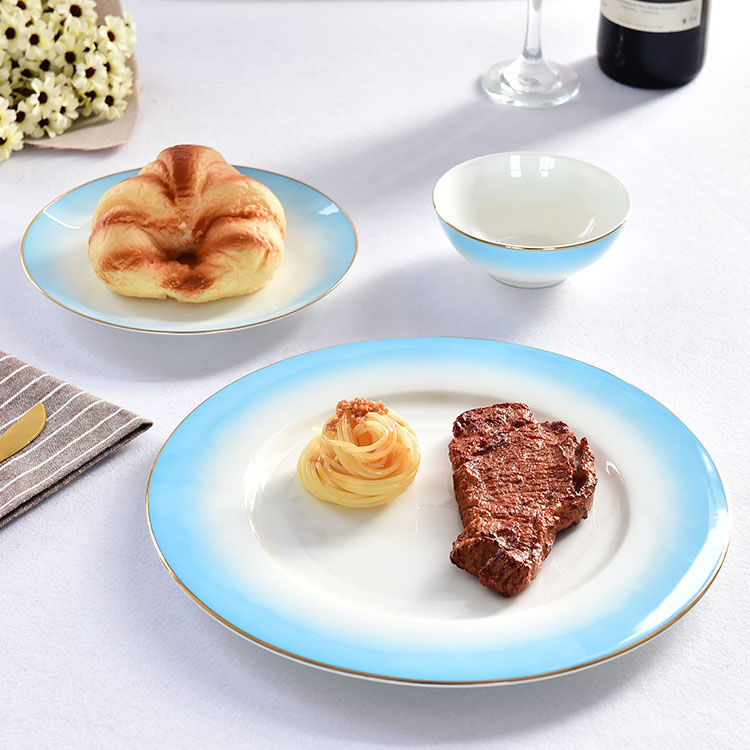 Single-person Color Glazed Bone China Table Setting 2