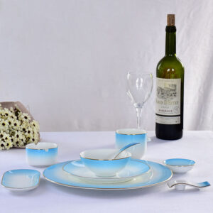 Single-person Color Glazed Bone China Table Setting 2