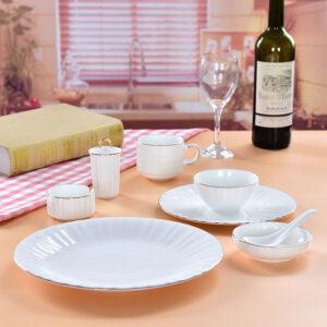 50-piece Sunset Glow Bone China Dinnerware