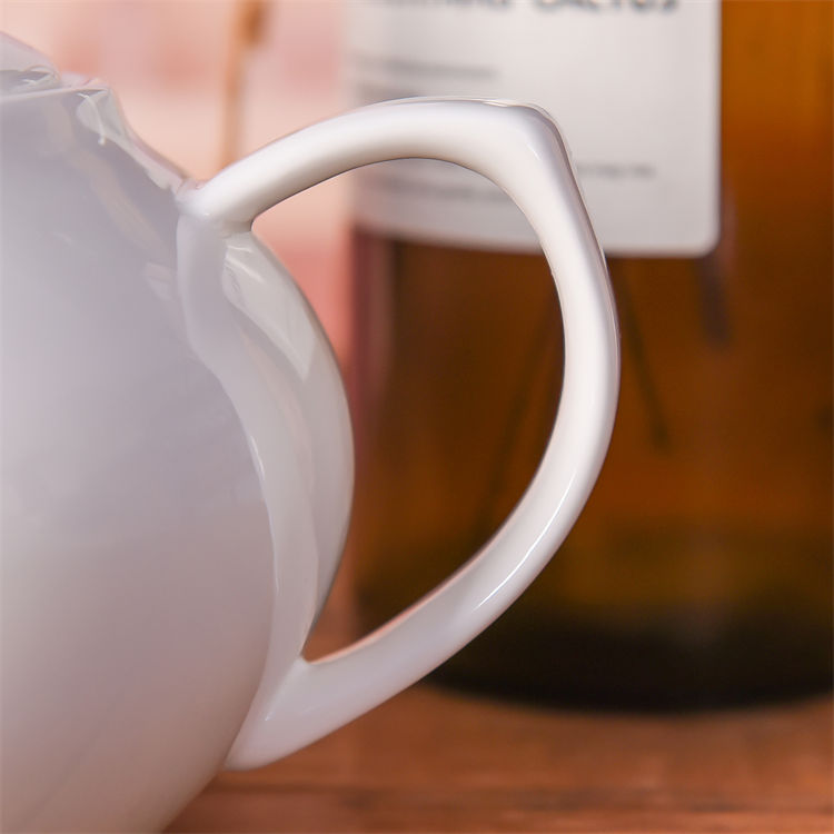 White Bone China Teapot