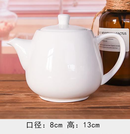 White Bone China Teapot