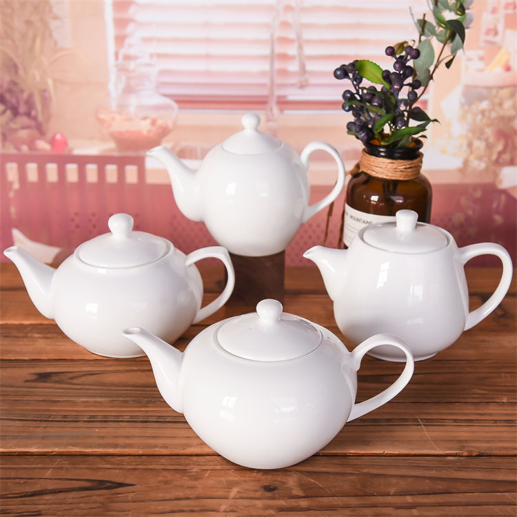 White Bone China Teapot