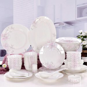 48-piece Joy for The Fragrance of Flowers Porcelain Dinnerware