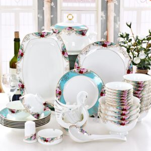 51-piece Fragrant Intention Porcelain Dinnerware