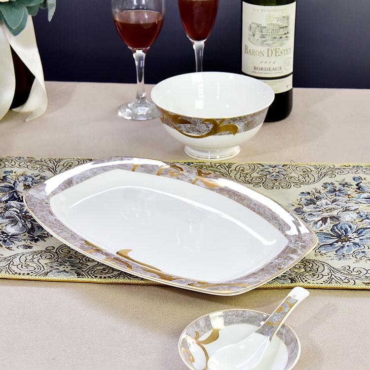 52-piece Twilight Look Back Porcelain Dinnerware