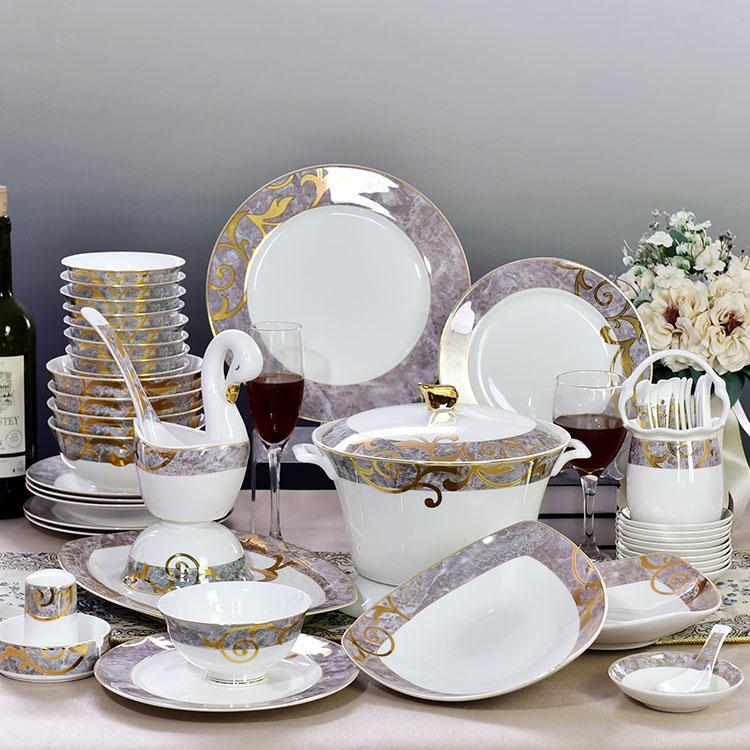 52-piece Twilight Look Back Porcelain Dinnerware