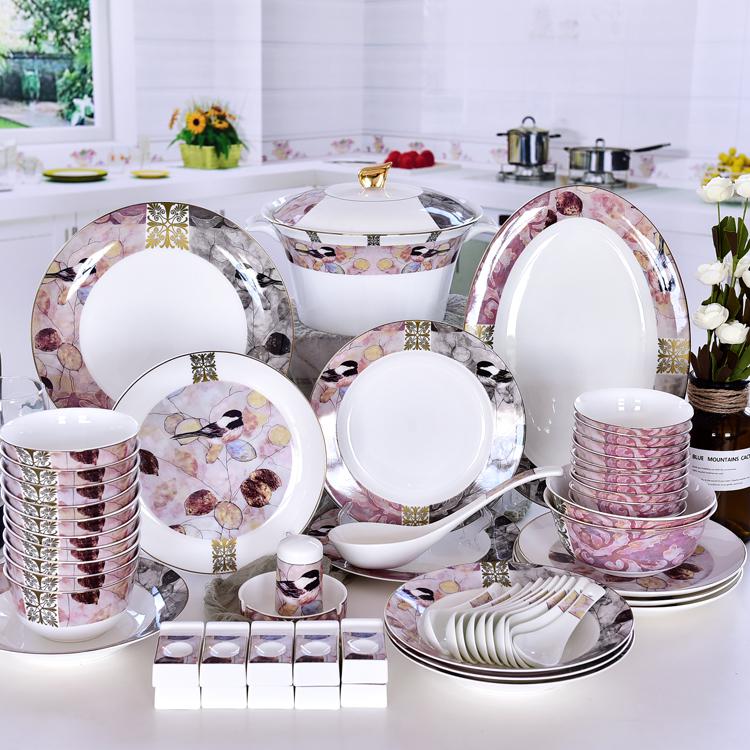 58-piece Happy Spring Porcelain Dinnerware