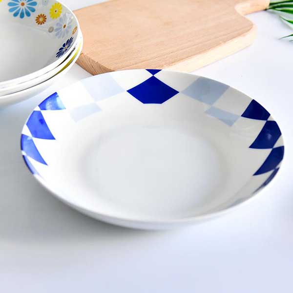8 Inch Porcelain Meal Plate Customizable Porcelain Dinnerware
