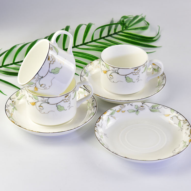Austrian Style ChampsElysees Bone China Coffee Cup and Saucer