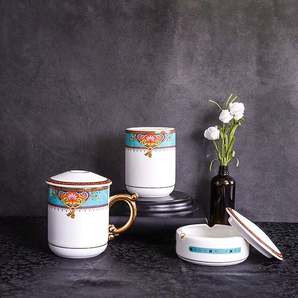 Bangkok Style Bone China Office 3-piece Suit