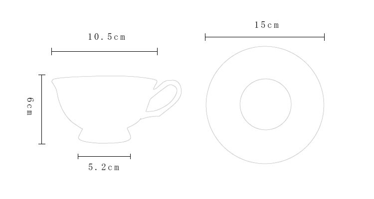 Beautiful Day Bone China Coffee Cup and Saucer