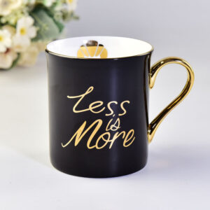 Black Glazed Inverted Mouth Porcelain Cup