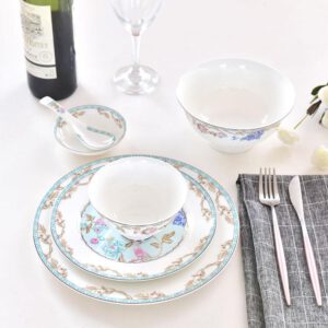 Blooming Flowers and Full Moon Single-person Porcelain Dinnerware