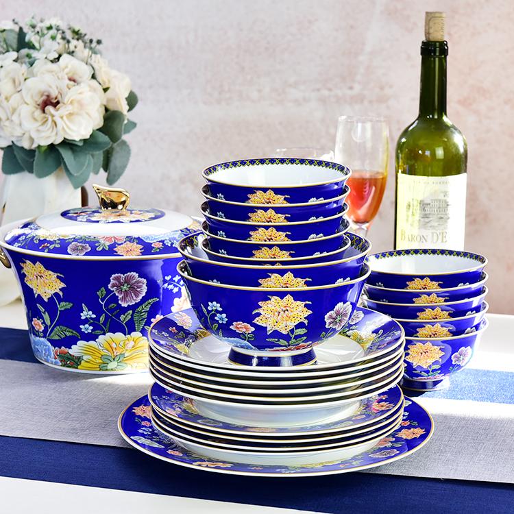 Blue Coral 48-piece Porcelain Dinnerware